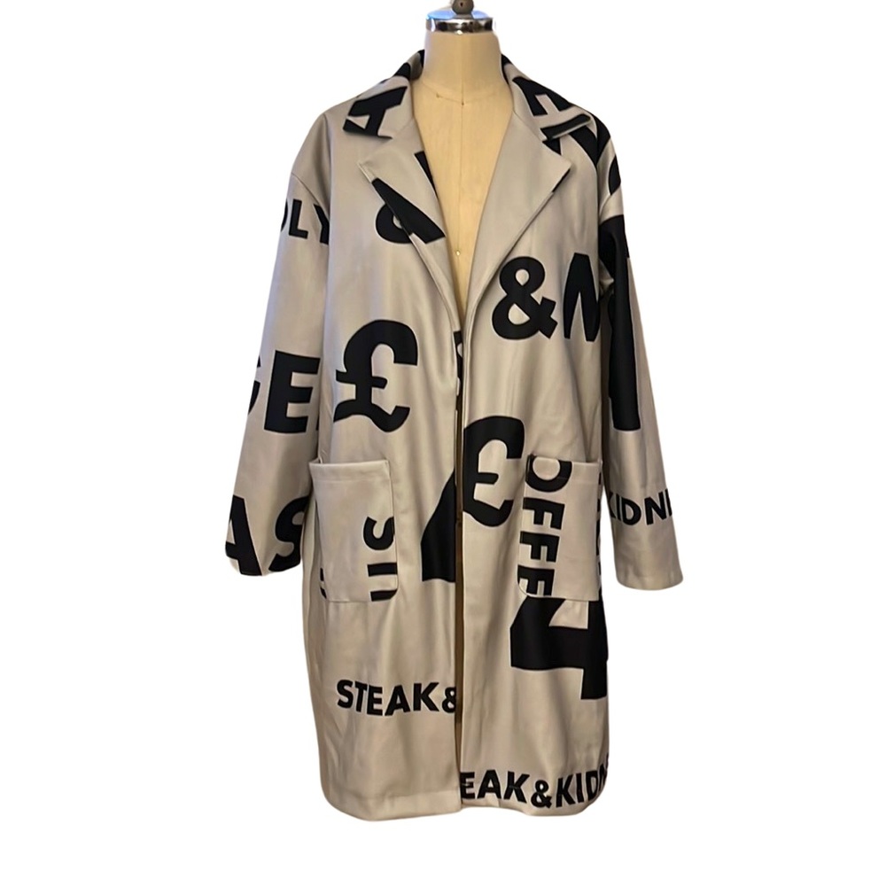 Oversized Printed Coat